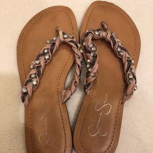 Jessica Simpson braided blush sandals